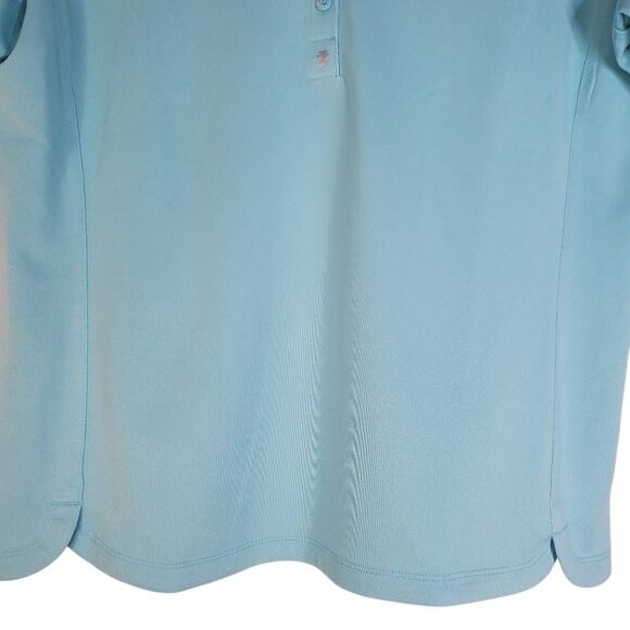 IZOD Golf Gulf Stream Short Sleeve Performance Polo Shirt Blue Large - Picture 3 of 12